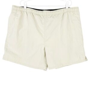 Islander Mens Pull-on Elastic/Drawstring Waistband Beige Nylon Shorts Sz XL NWOT